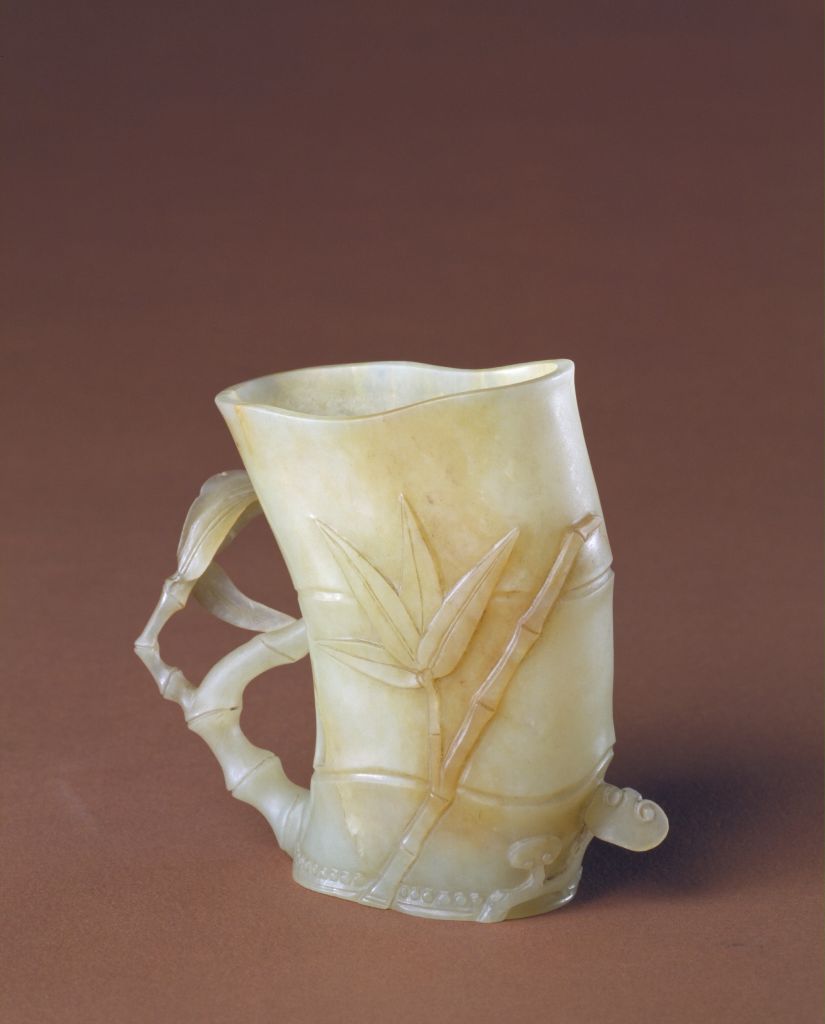 图片[1]-Blue jade bamboo cup-China Archive